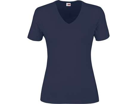 US Basic Super Club 165 V-Neck T-Shirt - Ladies - navy (BAS-9001)