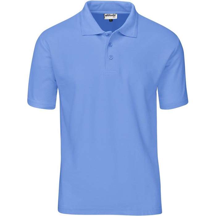 Altitude Basic Pique Golf Shirt - Mens - light blue