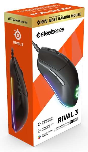 SteelSeries RIVAL 3 Wired Gaming Mouse - Black (PC) (62513)