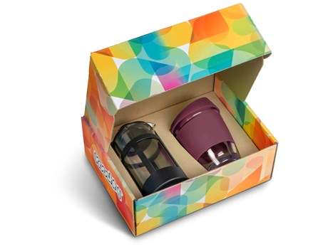 Kooshty Kupper Set With Black Plunger - Maroon