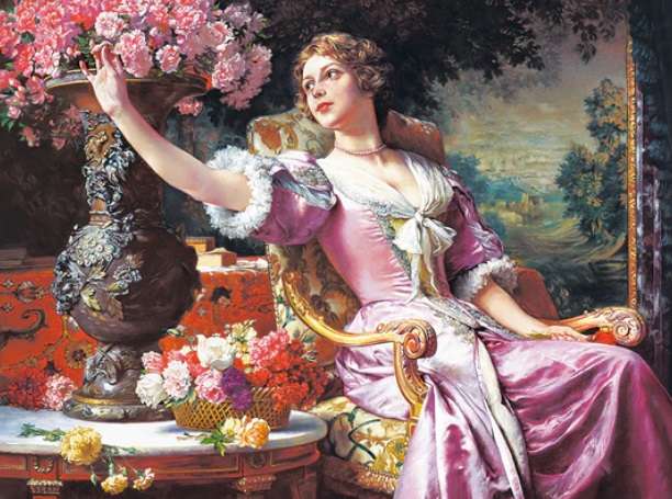 Lady in Purple Dress (3000 Piece Puzzle)