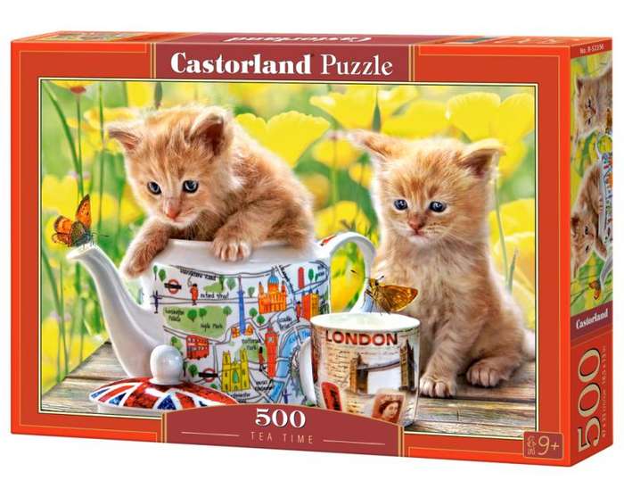 Tea Time (Kittens) (500 Piece Puzzle)