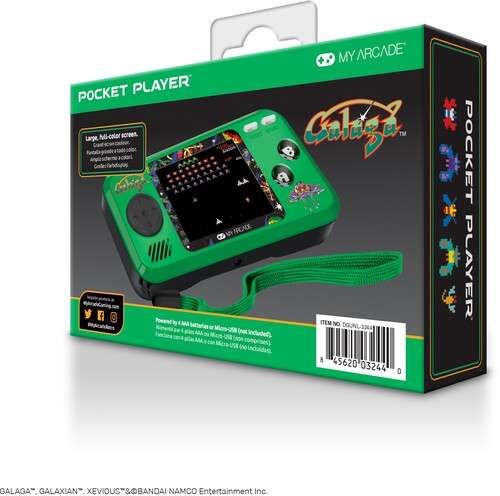 My Arcade Galaga Pocket Player Portable Handheld Game System (DGUNL-3244)