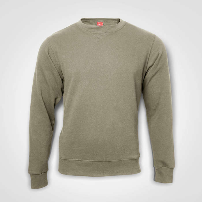 Basic Crew Neck Sweater - khaki