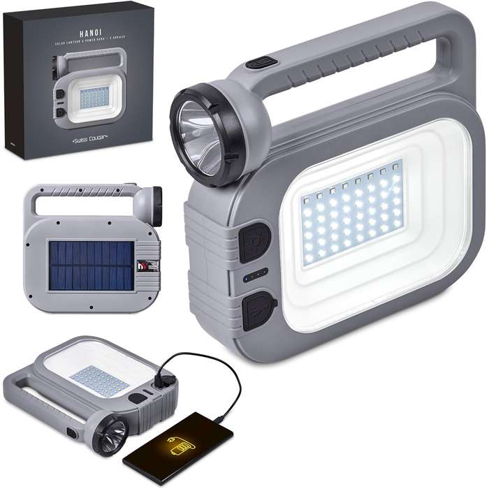 Swiss Cougar Hanoi Solar Lantern and Power Bank - 2.400mAh (SC-73)