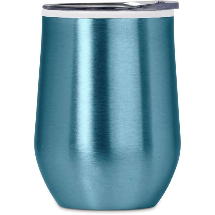 Serendipio Vogue Madison Stainless Steel and Plastic Double-Wall Tumbler, 350ml - light turquoise...