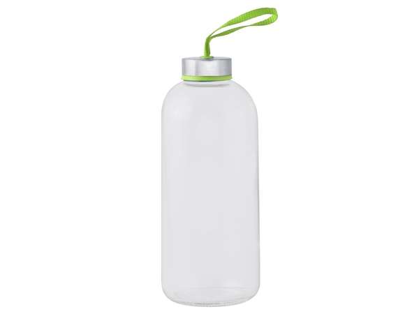 1 Litre Glass Water Bottle - lime (P2604L)