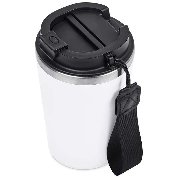 Kooshty Luca Stainless Steel and Plastic Double-Wall Tumbler, 350ml - white (KS-283)
