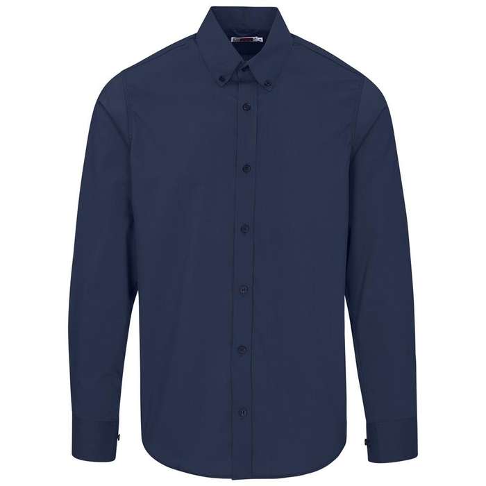 US Basic Long Sleeve Sheffield Stretch Shirt - Mens - navy (UB-190)