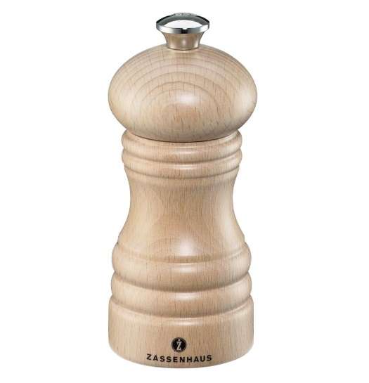 Zassenhaus Berlin Pepper Mill, 12cm - Beechwood Natural (020007)