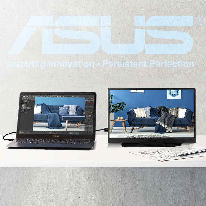 15.6" ASUS ZenScreen MB165B Portable USB HD Monitor