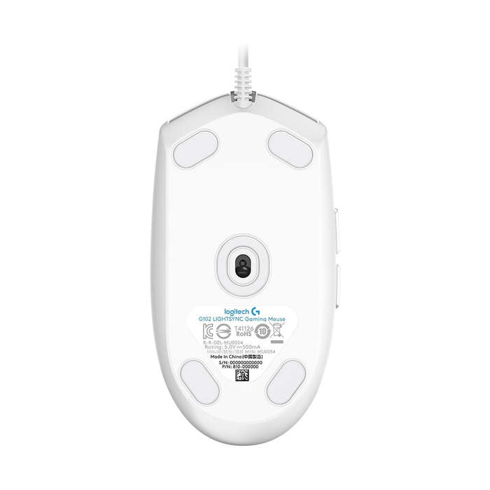 Logitech G102 LIGHTSYNC 8,000 DPI RGB White Wired Gaming Mouse