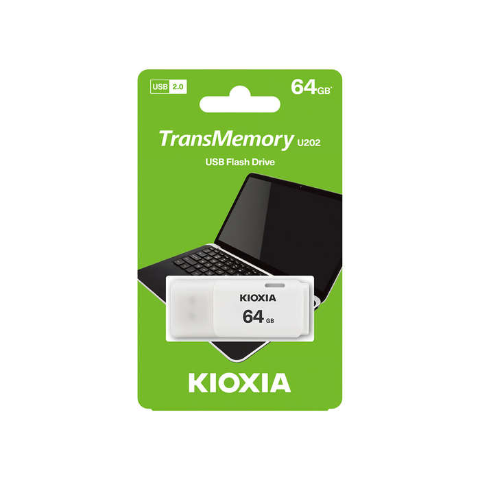 64GB Kioxia TransMemory U202 USB Flash Drive - White