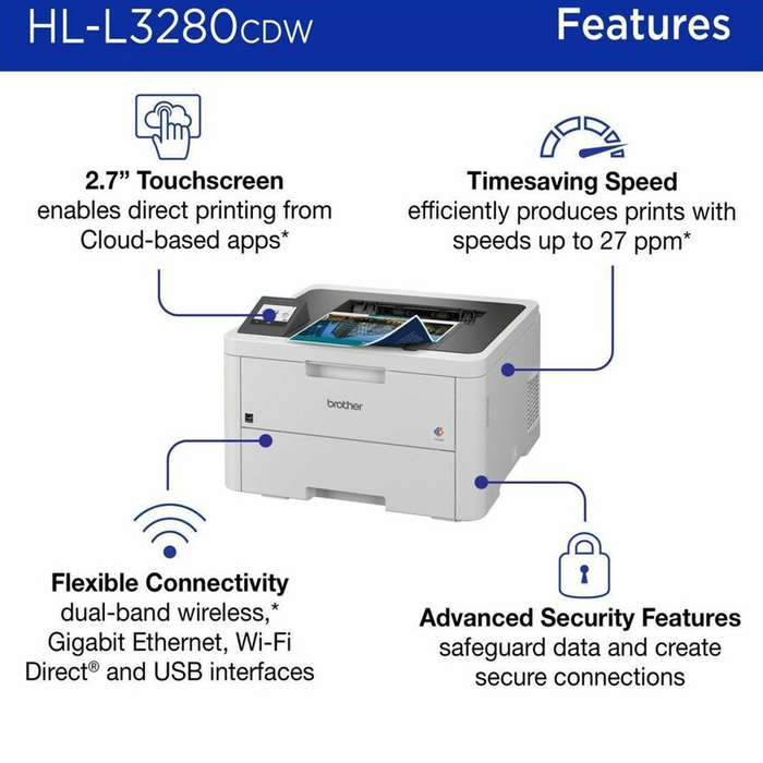 Brother HL-L3280CDW A4 Colour Laser Printer - with 3yr warranty