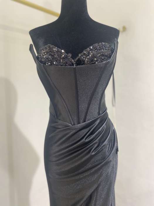 Santin boob-tube mermaid dress-Black
