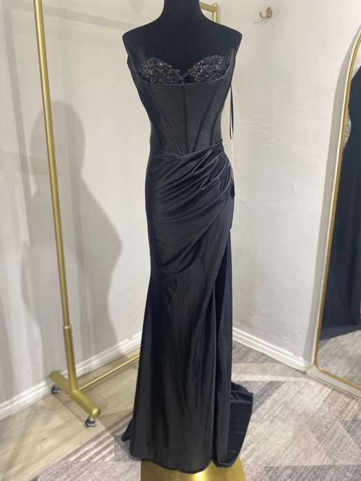 Santin boob-tube mermaid dress-Black