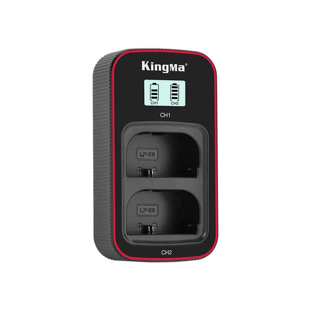Canon LCD Dual BM058-LPE6 Replacement Battery Charger For Canon LP-E6 from Kingma