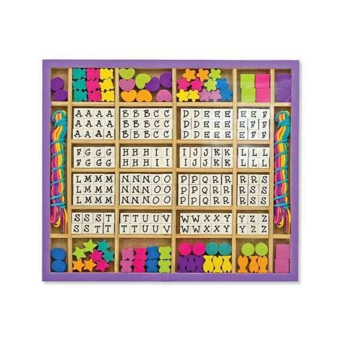 Melissa &amp; Doug: Created by Me! Alphabet Beads Wooden Bead Kit: 3+ Years