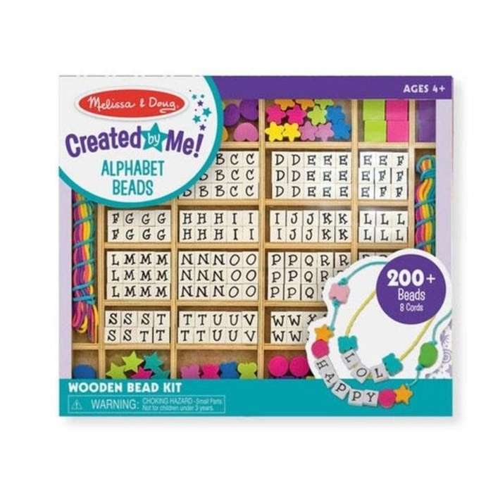 Melissa &amp; Doug: Created by Me! Alphabet Beads Wooden Bead Kit: 3+ Years
