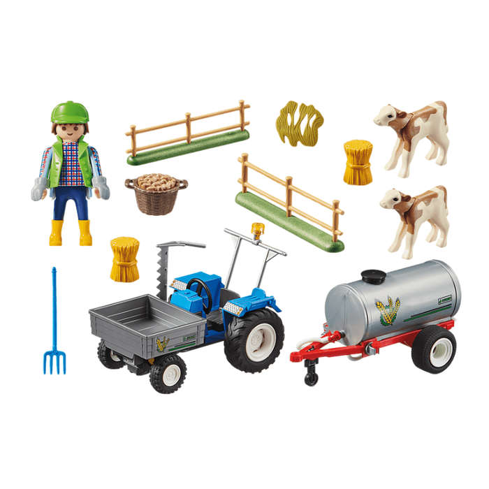 Playmobil Loading Tractor with Water Tank, Country 70367