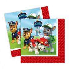 Paw Patrol Serviettes (Border Red)