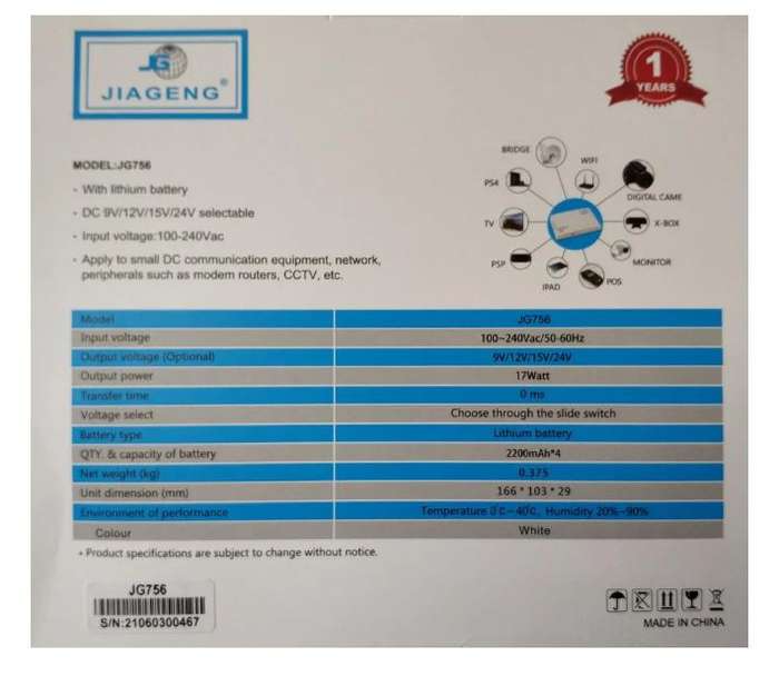 8.8AH Portable Rechargeable Mini UPS