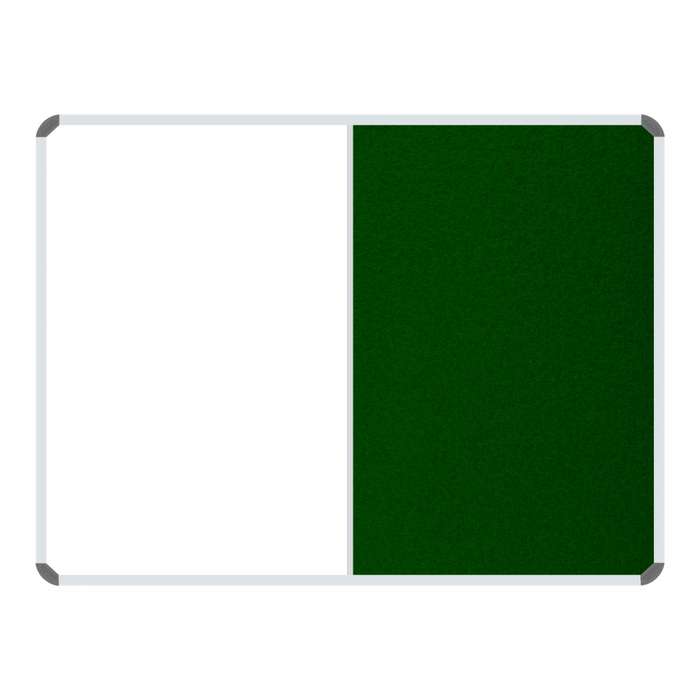 Non-Magnetic Combination Whiteboard (1200*900mm - Green Felt)