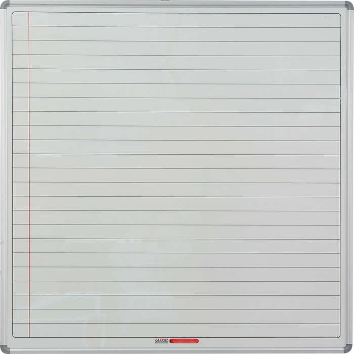 Educational Board Magnetic Whiteboard (1220*1220 - White Lines. Side Panel - Option A)