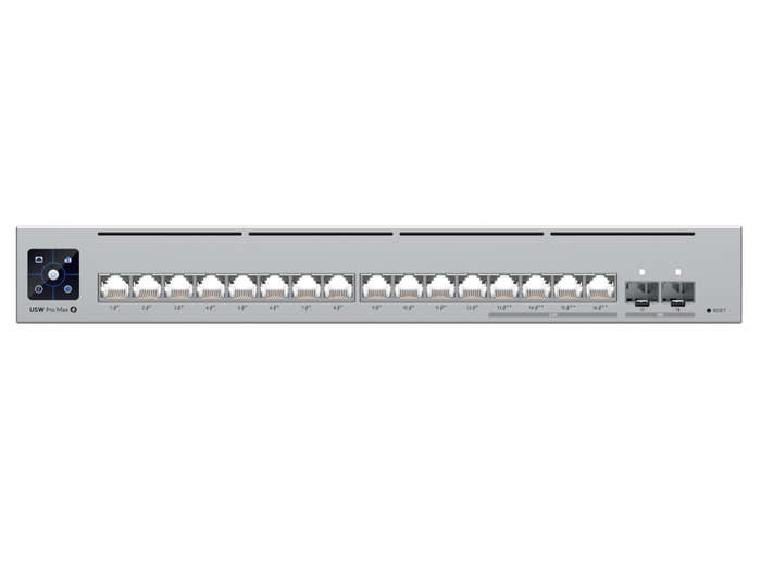 Ubiquiti UniFi Pro Max Switch 16 with 12 PoE 4x 2.5Gbps PoE++ 180W | USW-Pro-Max-16-PoE