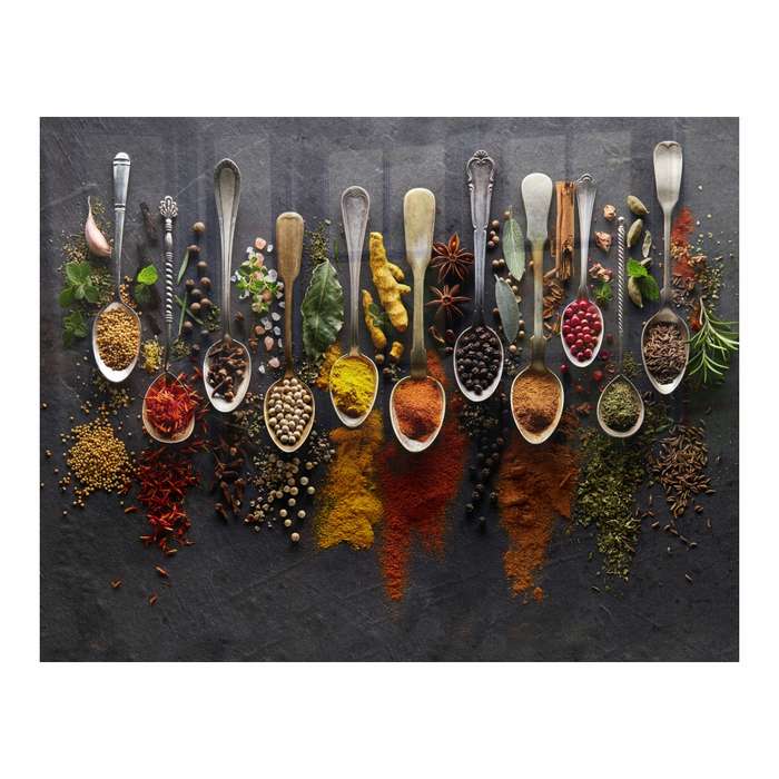 Decorative Glass Wall Tile (898 X 700 X 6mm) Spices
