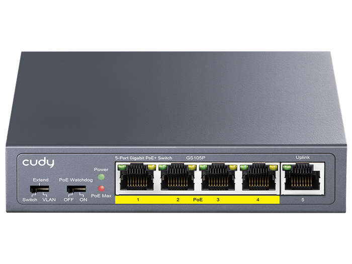 Cudy 5 Port Gigabit 4 PoE 31W Switch | GS105P