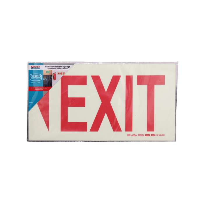 Photoluminescent 190MM Safety Sign - E5 Arrow Right Exit
