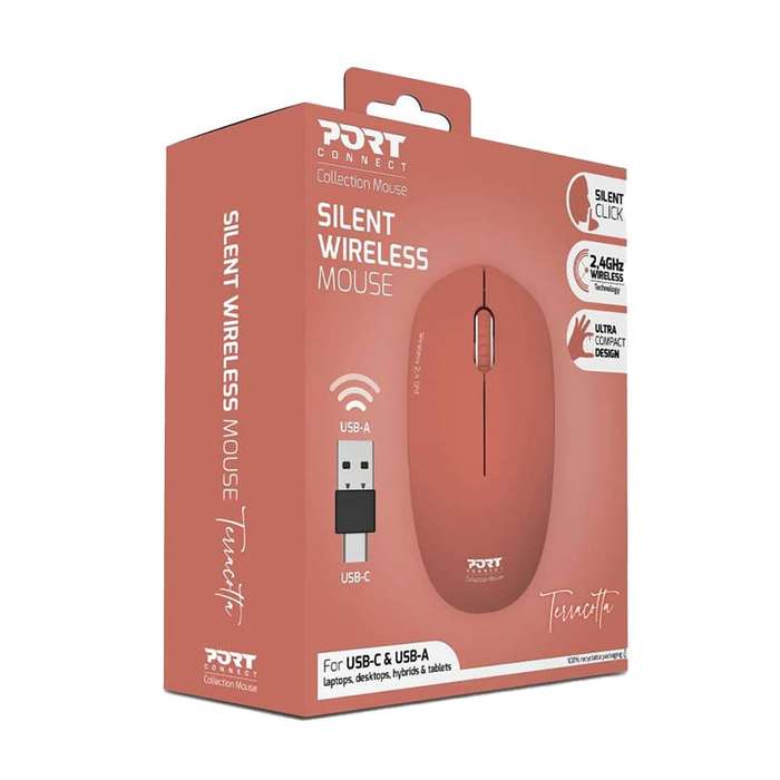 Port Connect MOUSE COLLECTION II WIRELESS Terracota
