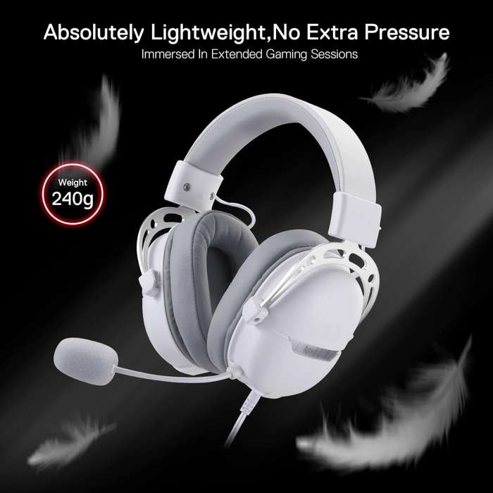 REDRAGON Over-Ear AURORA Gaming Headset - White