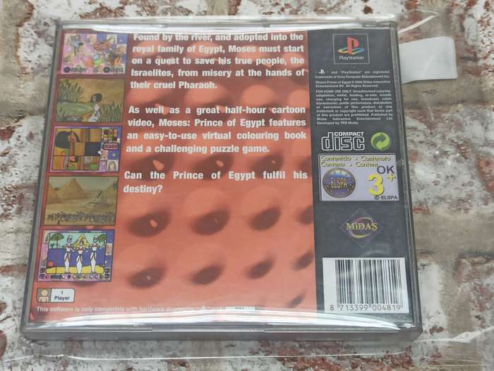 Moses Prince of Egypt : PS1 PAL