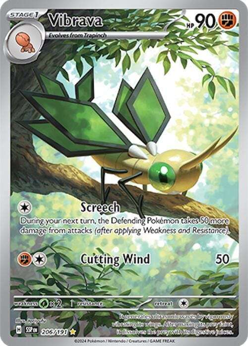 Vibrava 206/191 - Pokemon Surging Sparks