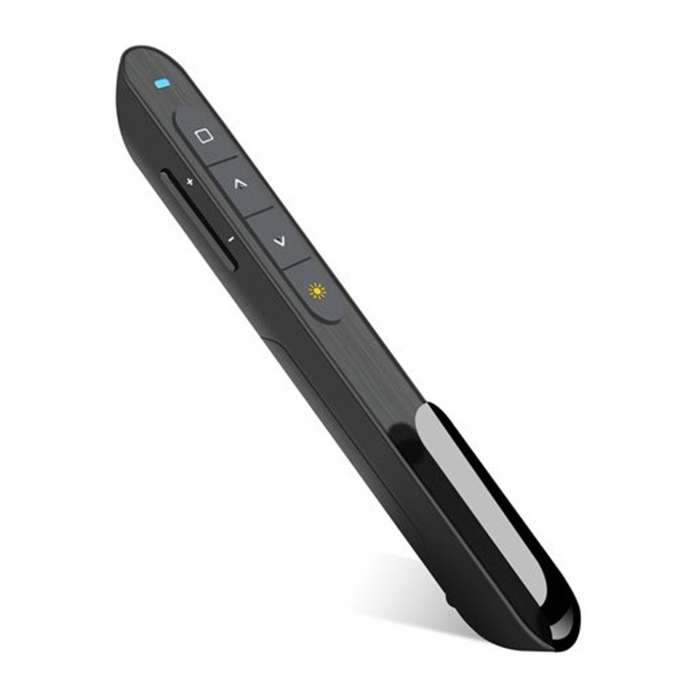 Wireless USB Laser Pointer Presenter Remote Control with Hyperlink and Volume Control Function Black