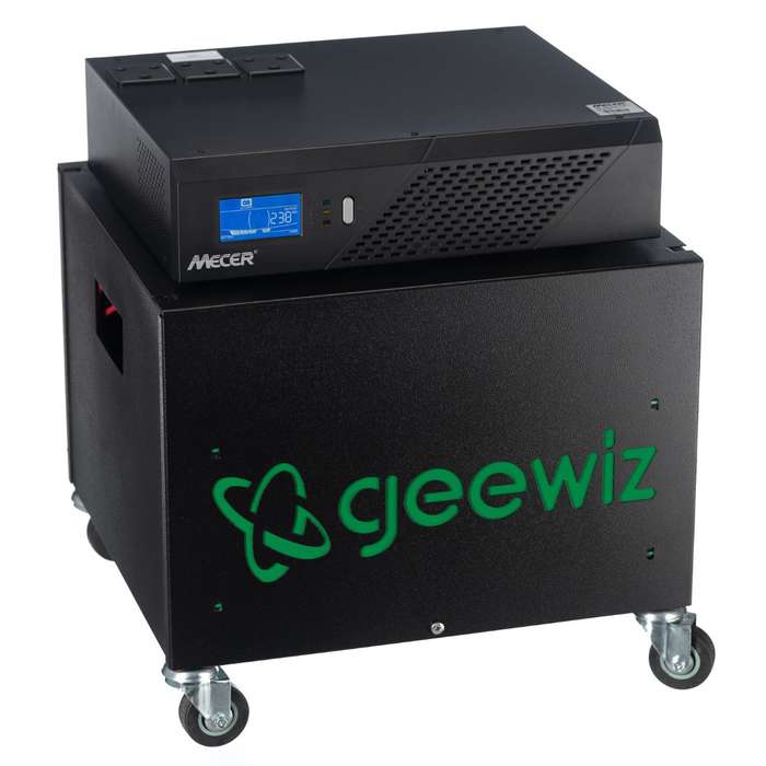 2400VA Mecer Inverter + 2x 100AH Batteries Trolley (8 HOUR BATTERY LIFE) KIT - 1440W (150-200 cycles