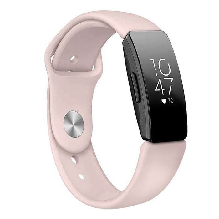 Fitbit Inspire Silicone Watch Strap Baby Pink Large (6.7" - 8.1")