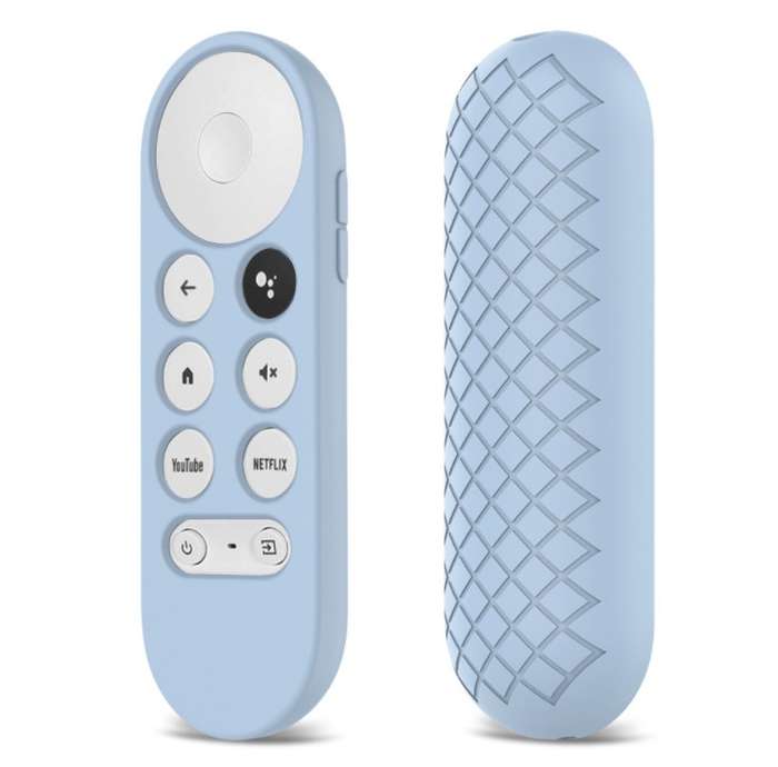 Silicone Remote Control Cover Case for Google Chromecast 2020 Sky Blue.