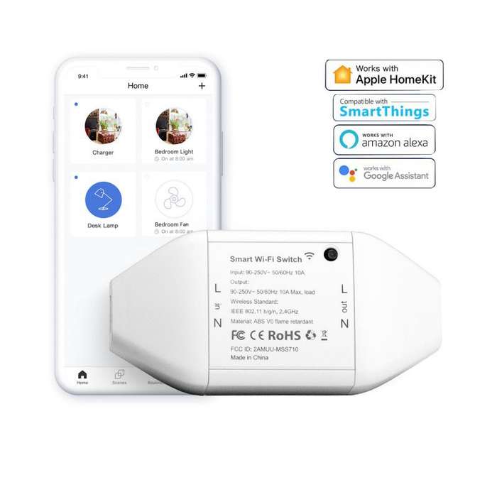 Meross Smart Wi-Fi AC Switch - Homekit/Alexa/Google compatible