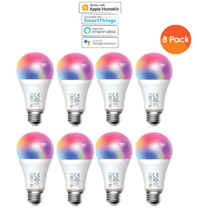 Meross Smart Wi-Fi LED 9W Bulb E27 (Screw in) - Alexa/Google/Homekit compatible - 8 Pack