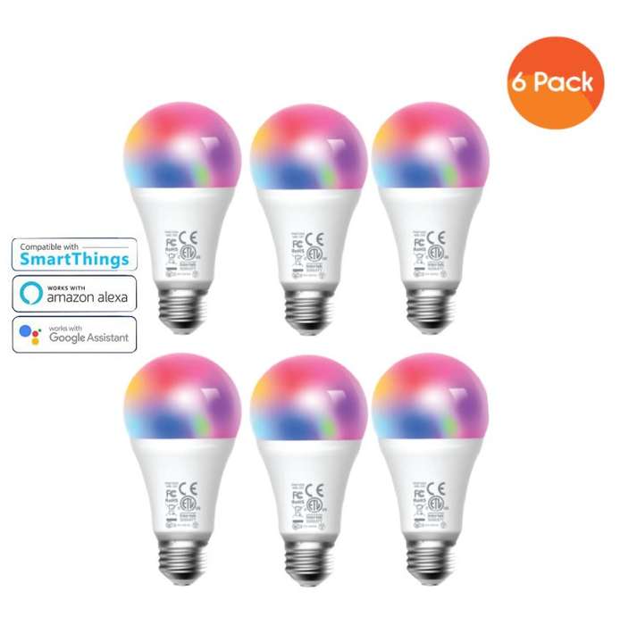 Meross Smart Wi-Fi LED 9W Bulb E27 (Screw in) - Alexa/Google compatible - 6 Pack