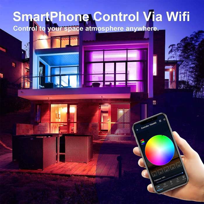Mini RGBW Wifi LED Controller and Remote - Works with Alexa and Google Home