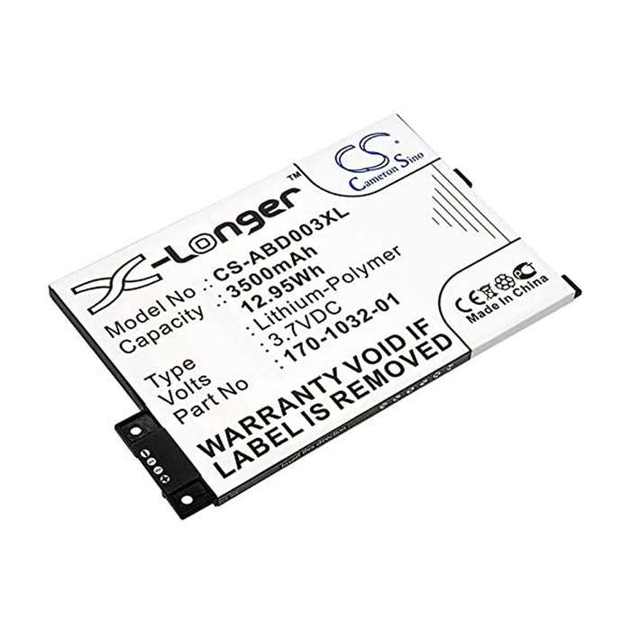 Replacement Battery for Amazon Kindle K3 - 3500mAH / 12.95Wh / 3.7VDC / Lithium-Polymer / 170-103...