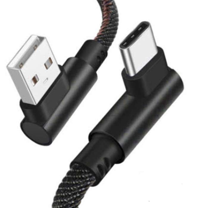90 Degree Right Angle USB TO USB-C 2.0 Fast Data Sync Charging Cable (1.9M) 2m