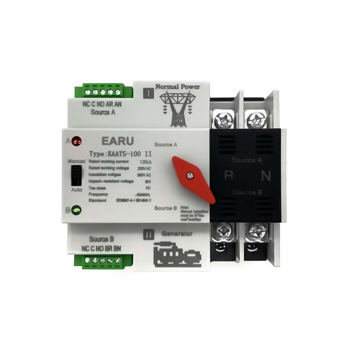 Automatic Changeover Switch - 2P (Single Phase) - 220V / 100A / 50Hz