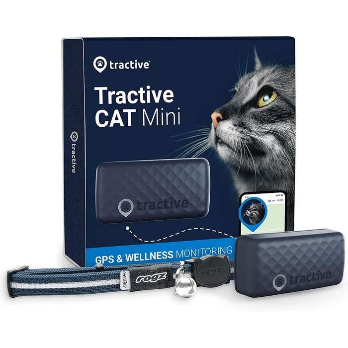 GPS Cat Tracker - Waterproof / GPS Location & Smart Activity Tracker / Unlimited Range Mini