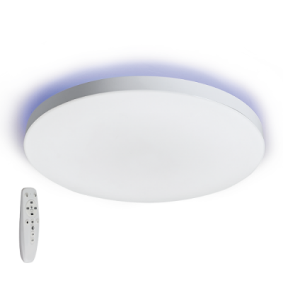 Bright Star Lighting - Round 80 Watt Ceiling Fitting with Blue Backlight & Remote - New - Slightl...
