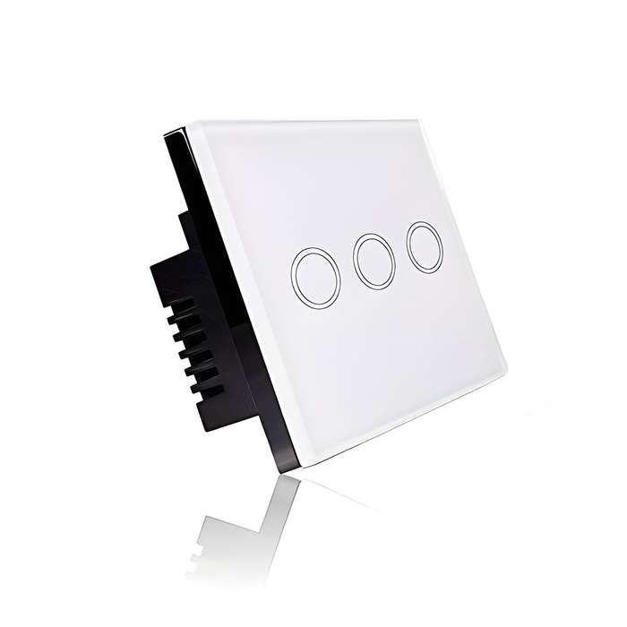 Smart Light Switch - RF Touch Remote Control - (NO NEUTRAL REQUIRED) 3 Gang